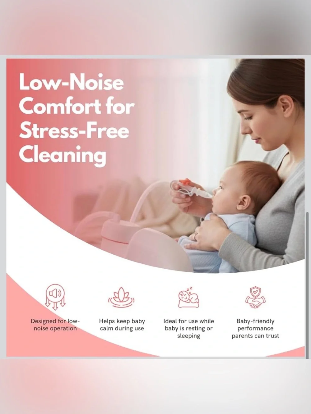 New Open Box BabySmile Electric Nasal Aspirator, Gentle Suction Nose Cleaner